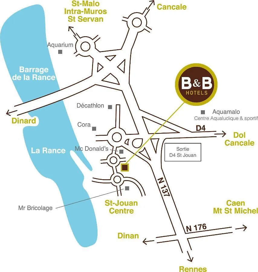B&B Hotel Saint Malo Sud